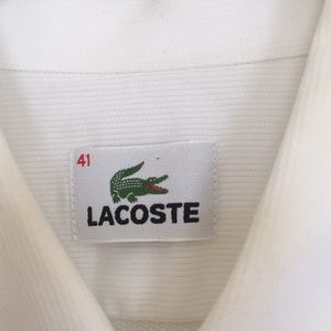 Lacoste long sleeve white button up